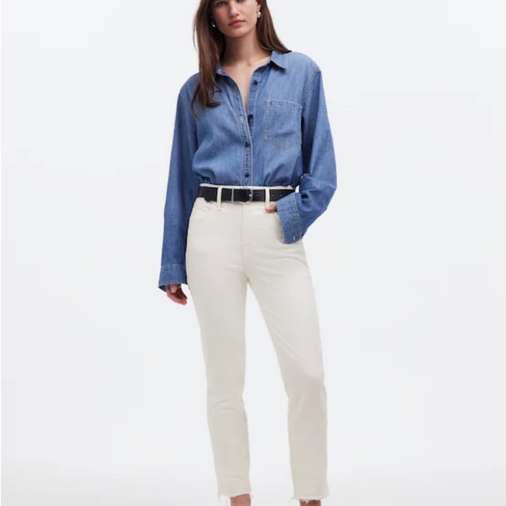 Madewell The Perfect Vintage Jean In Tile White Size W 23 NWT - Picture 1 of 8